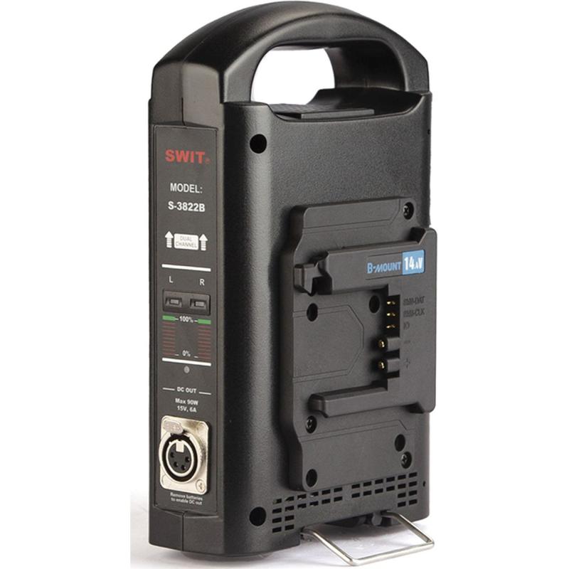 SWIT S-3822B| 2CHX3A 14.4V Fast Charger F/ Bivo Batteries Adaptor 6A Out B-Mount