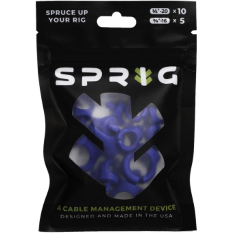 Sprig Blue Value Pack 10X 1/4”-20 Sprigs + 5X 3/8”-16 Big Sprigs