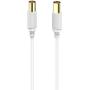 Hama Antenna Cable Coaxstekker - Coax Plug Gold Plated 1.5 M 120 DB