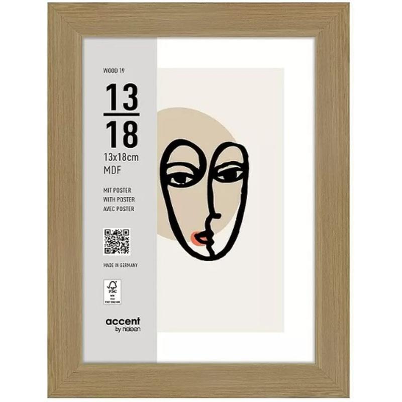 Nielsen Photo Frame 3232204 Wood 19 Natural 13x18 cm