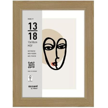 Nielsen Photo Frame 3232204 Wood 19 Natural 13x18 cm