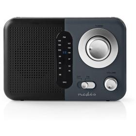 Nedis FM-Radio | Portable Model | FM | Battery Powered | 2.4W | Grey / Black