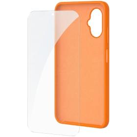 Funda Silicona + Protector de Pantalla de Cristal Templado SPC Wuum One Protection Pack 4354P/ Compatible con SPC Wuum One/ Nara