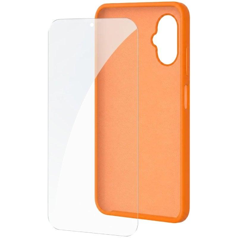 Funda Silicona + Protector de Pantalla de Cristal Templado SPC Wuum One Protection Pack 4354P/ Compatible con SPC Wuum One/ Nara