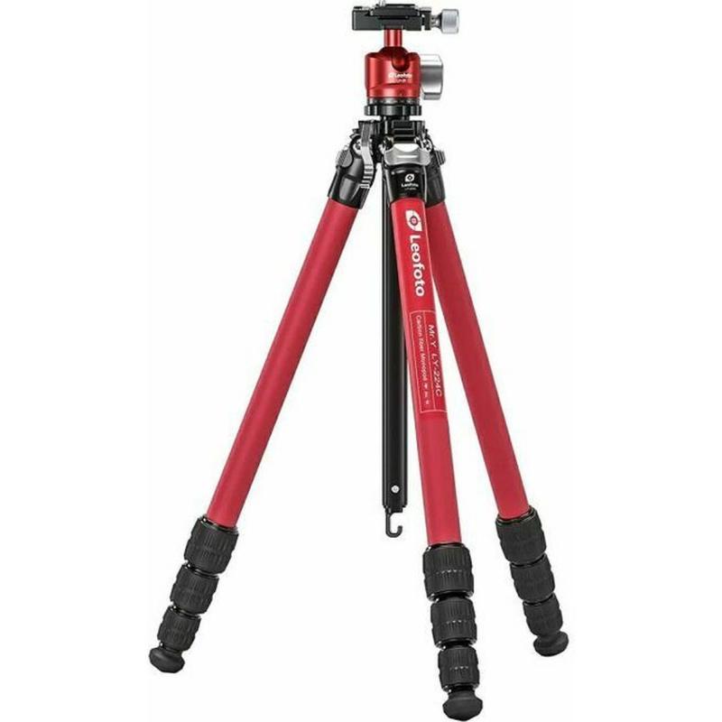 Leofoto LY-224C+LH-25(Red) CNC Tripod