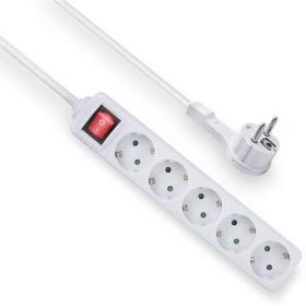 ACT Power Strip w/ Illuminated Switch And Flat Plug 5SOCKETS