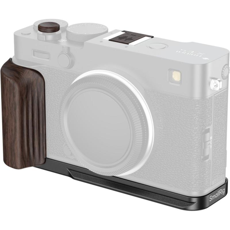 SmallRig 6237 L-Shaped Mount Plate w/ Wooden Handle For Fujifilm X-E5 (Black)