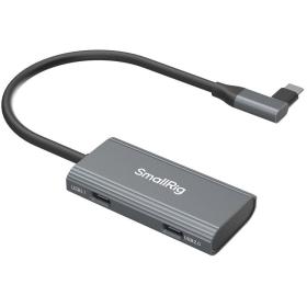SmallRig 4598 4 In 1 USB C Hub PD 100W / USB C 2.0 w/ Audio Adapter X 2