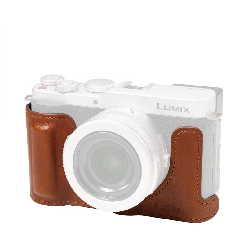 SmallRig 5699 Leather Half Case For Panasonic LUMIX L10 (Brown)