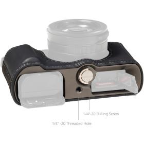 SmallRig 5698 Leather Half Case For Panasonic LUMIX L10 (Black)