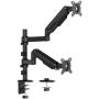Soporte de Mesa con Contrapeso para 2 Monitores Aisens DT32TSR-453/ Giratorio/ Inclinable/ hasta 9kg