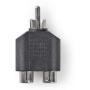 Nedis Subwoofer-Adapter RCA M-2X RCA F BK
