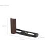 SmallRig SR5942 L-Shaped Mount Plate Wooden Handle For Panasonic LUMIX L10 Black