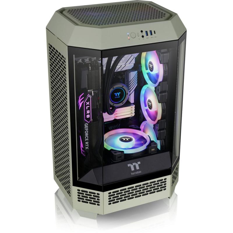Thermaltake The Tower 300 Micro Tower Case - Matcha Green