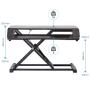 Soporte de Sobremesa Elevable Fellowes Sit-Stand Lotus Corsivo/ hasta 15kg/ Negro