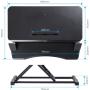 Soporte de Sobremesa Elevable Fellowes Sit-Stand Lotus Corsivo/ hasta 15kg/ Negro