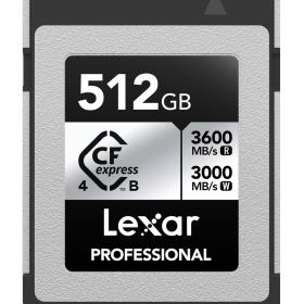 Lexar CFexpress Pro Type B Silver 4.0 Series 512GB - R3600/W3000MB/s