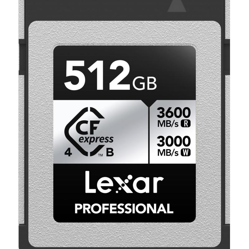 Lexar CFexpress Pro Type B Silver 4.0 Series 512GB - R3600/W3000MB/s