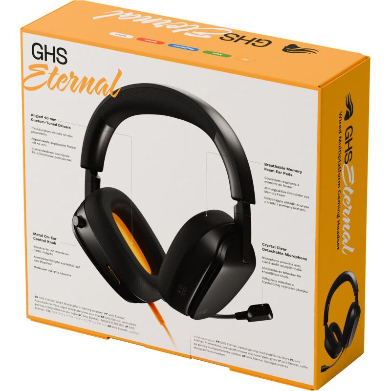 Glorious GHS Eternal Stereo Gaming Headset - PS5 PS4 Xbox Switch PC - Black
