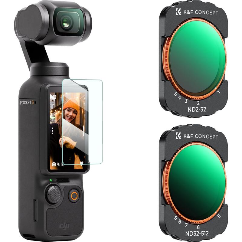 K&amp;F Concept ND2-32 + ND32-512 Filter For DJI Osmo Pocket 3