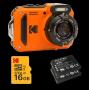 Kodak WPZ 2 Orange Kit w/ 2 Accu&amp;#039;s SD Kaart