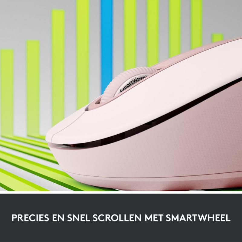 Logitech Signature M650 Wireless Mouse - Rose - EMEA
