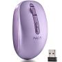 Ratón Ergonómico Inalámbrico NGS Fog Dual FOGDUALPURPLE Silencioso/ Hasta 1600 DPI/ Púrpura