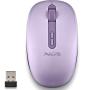 Ratón Ergonómico Inalámbrico NGS Fog Dual FOGDUALPURPLE Silencioso/ Hasta 1600 DPI/ Púrpura