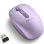 Ratón Ergonómico Inalámbrico NGS Fog Dual FOGDUALPURPLE Silencioso/ Hasta 1600 DPI/ Púrpura