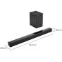 Barra de Sonido con Bluetooth Panasonic SC-HTB150/ 100W/ 2.1