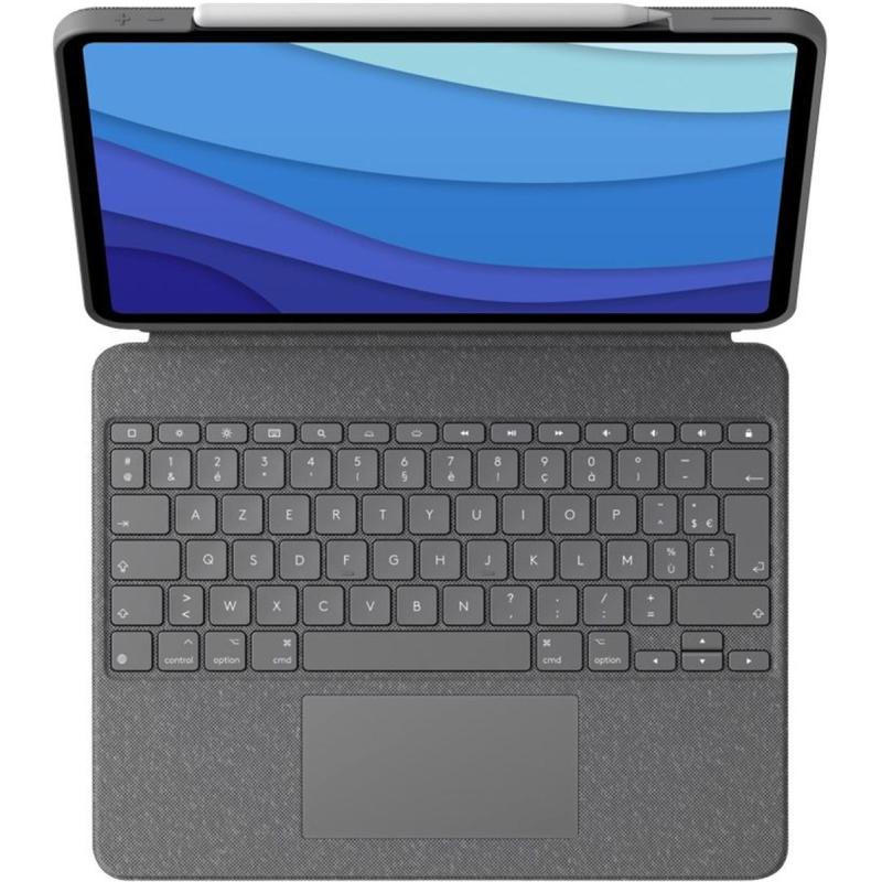 Logitech Combo Touch - Grey - Central (FR)