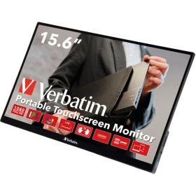 Verbatim PMT-15 Portable Touchscreen Monitor 15.6\ Full HD 1080p Metal Housing