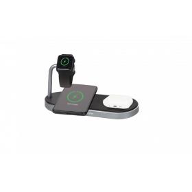 Verbatim WCS-03 Aluminium 3-IN-1 QI Mfi Dual Wireless + Apple Watch Charger