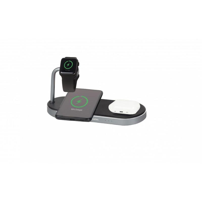 Verbatim WCS-03 Aluminium 3-IN-1 QI Mfi Dual Wireless + Apple Watch Charger