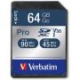 Verbatim Pro Flashgeheugenkaart 64 GB UHS Class 3 / CLASS10 300X/600X SDXC UHS-I