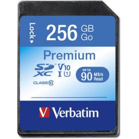 Verbatim Premium Flashgeheugenkaart 256 GB UHS Class 1 / CLASS10 300X SDXC UHS-I