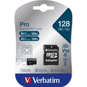 Verbatim Pro 600X MicroSDXC Memory Card 128GB