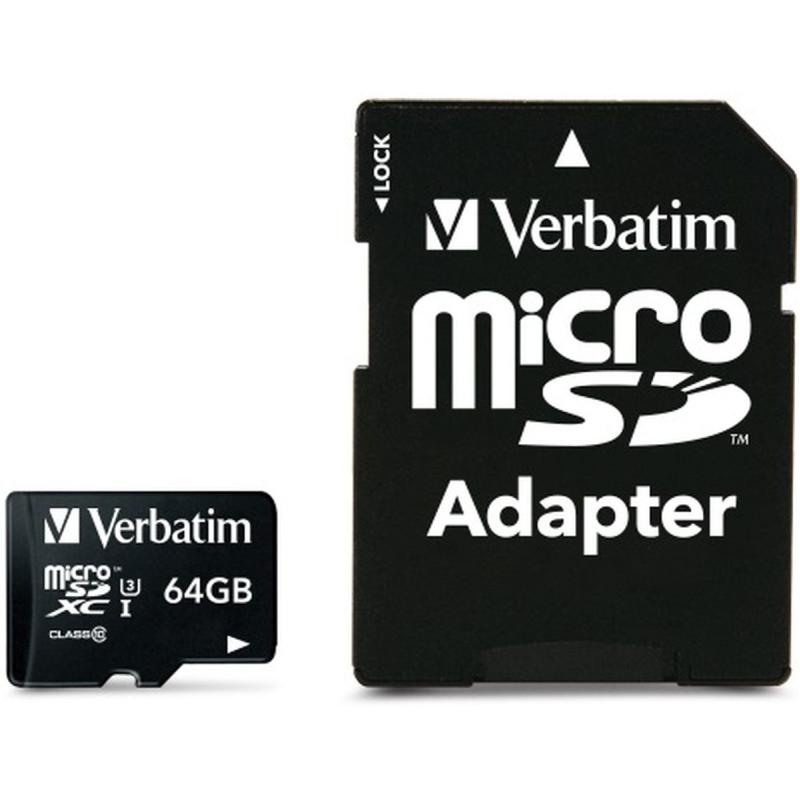 Verbatim Pro 600X MicroSDHC Memory Card 64GB