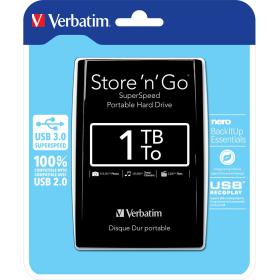 Verbatim Store &amp;#039;N&amp;#039; Go Portable 1 TB Portable USB 3.0 5400 TPM