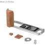 SmallRig 5984 L-Shaped Mount Plate w/ Wooden Handle For Fujifilm X-E5 (Silver)