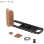 SmallRig 5985 L-Shaped Mount Plate w/ Wooden Handle For Fujifilm X-E5 (Black)