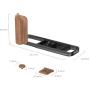 SmallRig 5985 L-Shaped Mount Plate w/ Wooden Handle For Fujifilm X-E5 (Black)