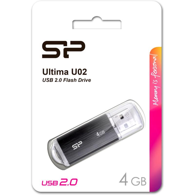 Silicon Power Ultima U02 4GB USB 2.0 (Black)