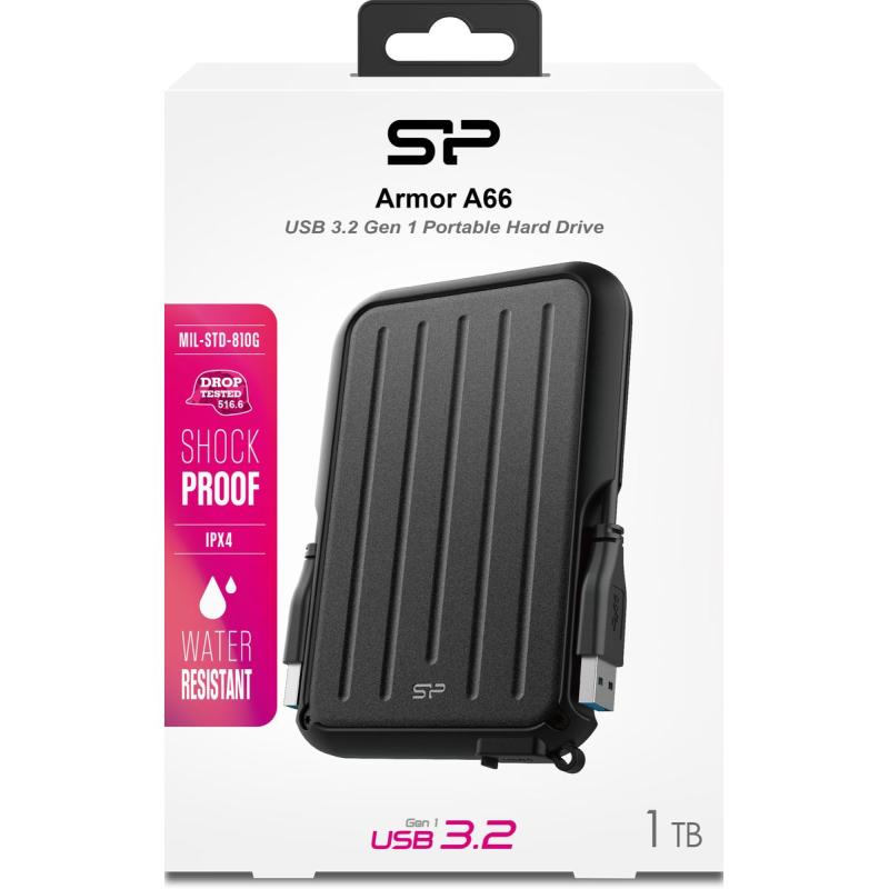Silicon Power Armor A66 Ext HDD 1TB USB 3.2 Gen 1 (Black)