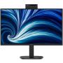 Monitor Profesional Philips 24B2N3200JH 23.8'/ Full HD/ Webcam/ Multimedia/ Regulable en altura/ Negro