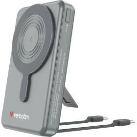 Verbatim 32272 PowerBank Magnetic Wireless 10000 mAh C+C Display Grey