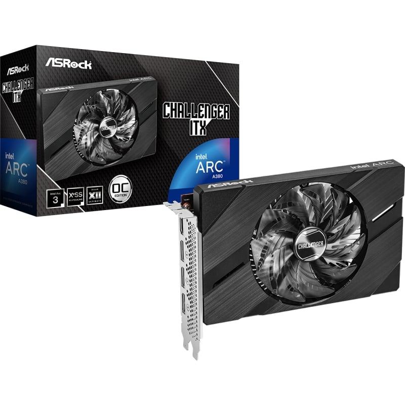 Tarjeta Gráfica AsRock Intel Arc A380 Challenger ITX 6GB OC/ 6GB GDDR6/ Compatible con Perfil Bajo