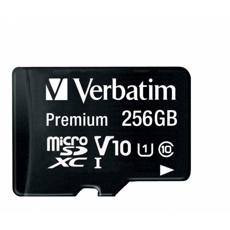 Verbatim Micro SDXC Premium 256GB Class 10 Inc Adapter