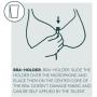 Hide-a-mic For Sanken COS11 Single Piece Bra-Holder White