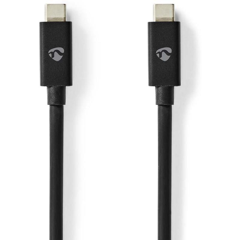 Nedis USB-Cable | USB-C Male | 240 W | 8K@60Hz | 20 Gbps | 2.00 M | PVC | Black